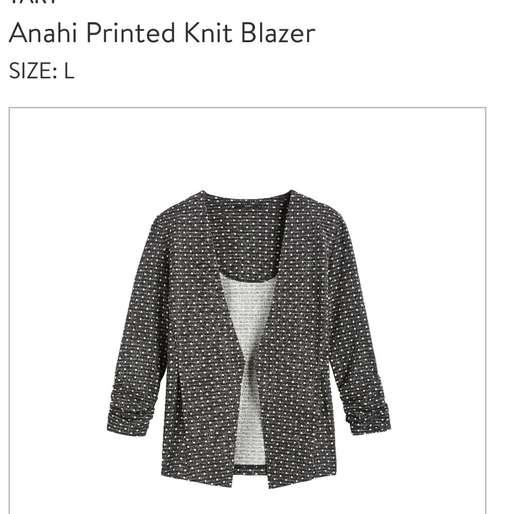 Tart Anahi Printed Knit Blazer size L, NWOT
